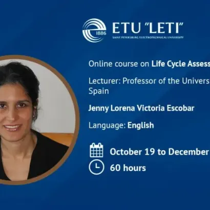 Clases online sobre Evaluación de Ciclo de Vida, del 19 de octubre al 60 noviembre, en inglés, dictadas por profesora española.